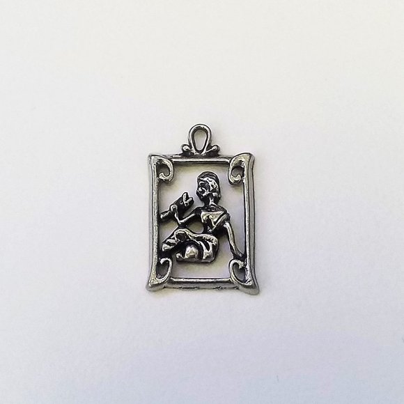 VIRGO laser cut pewter Zodiac sign pendant PENDANT - Picture 3 of 9